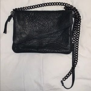 Black leather crossbody